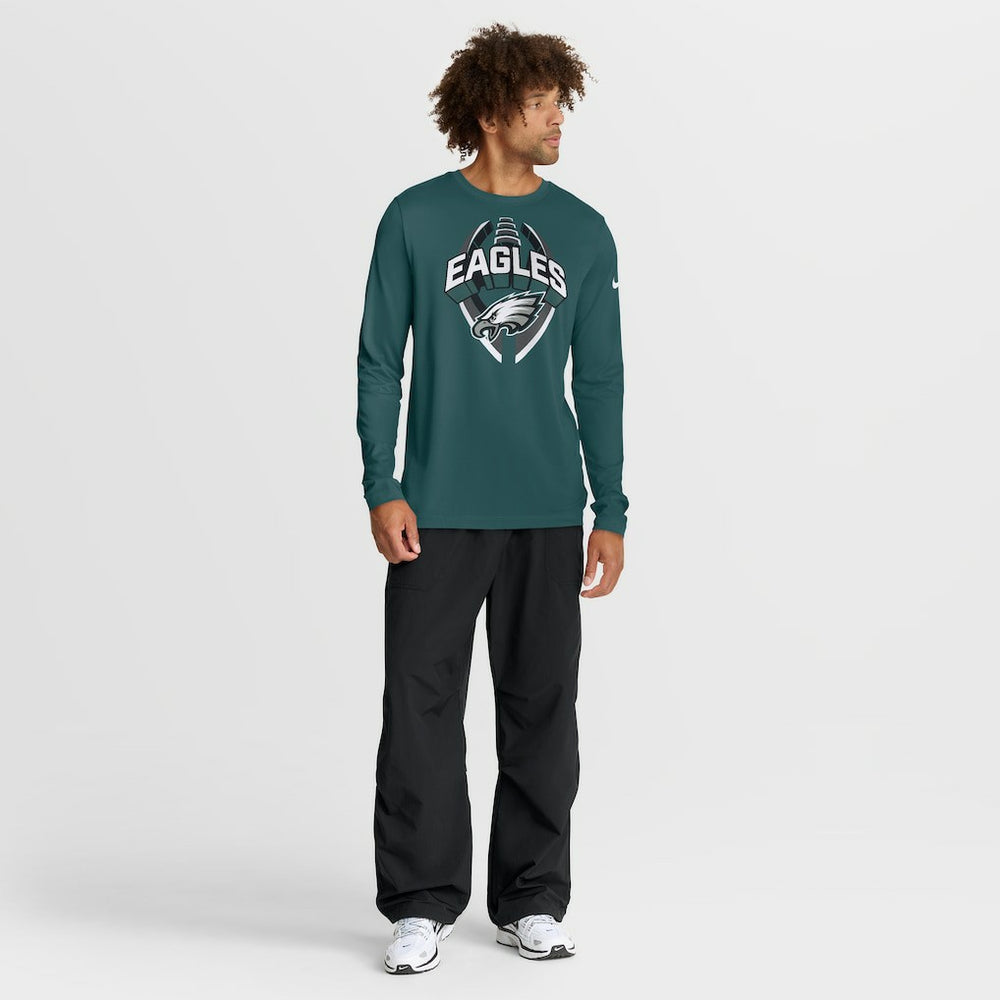 Philadelphia Eagles Primetime Legend Icon Performance Long Sleeve T-Shirt - Midnight Green T-shirts