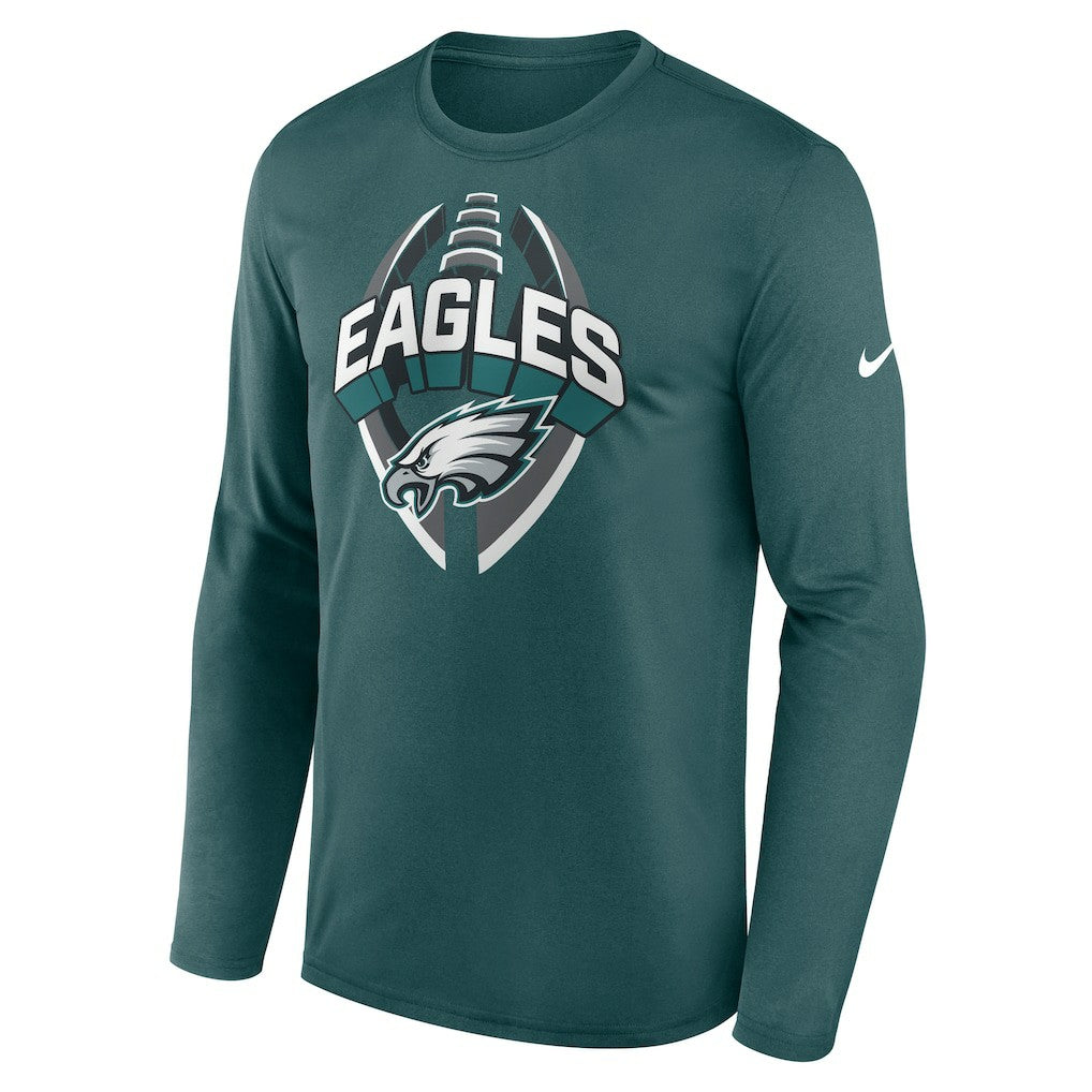 Philadelphia Eagles Primetime Legend Icon Performance Long Sleeve T-Shirt - Midnight Green T-shirts