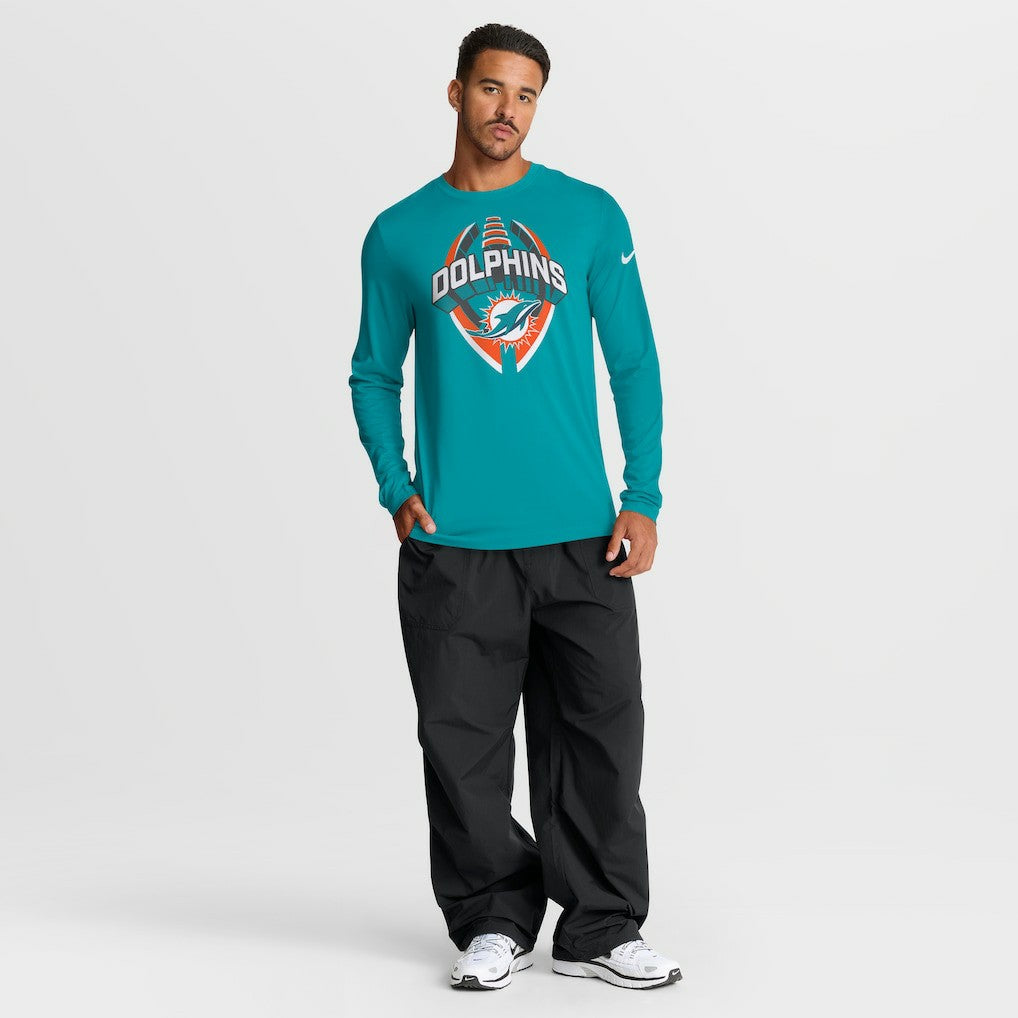 Miami Dolphins Primetime Legend Icon Performance Long Sleeve T-Shirt - Aqua T-shirts