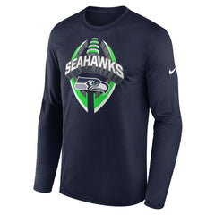 Seattle Seahawks Primetime Legend Icon Performance Long Sleeve T-Shirt - College Navy T-shirts