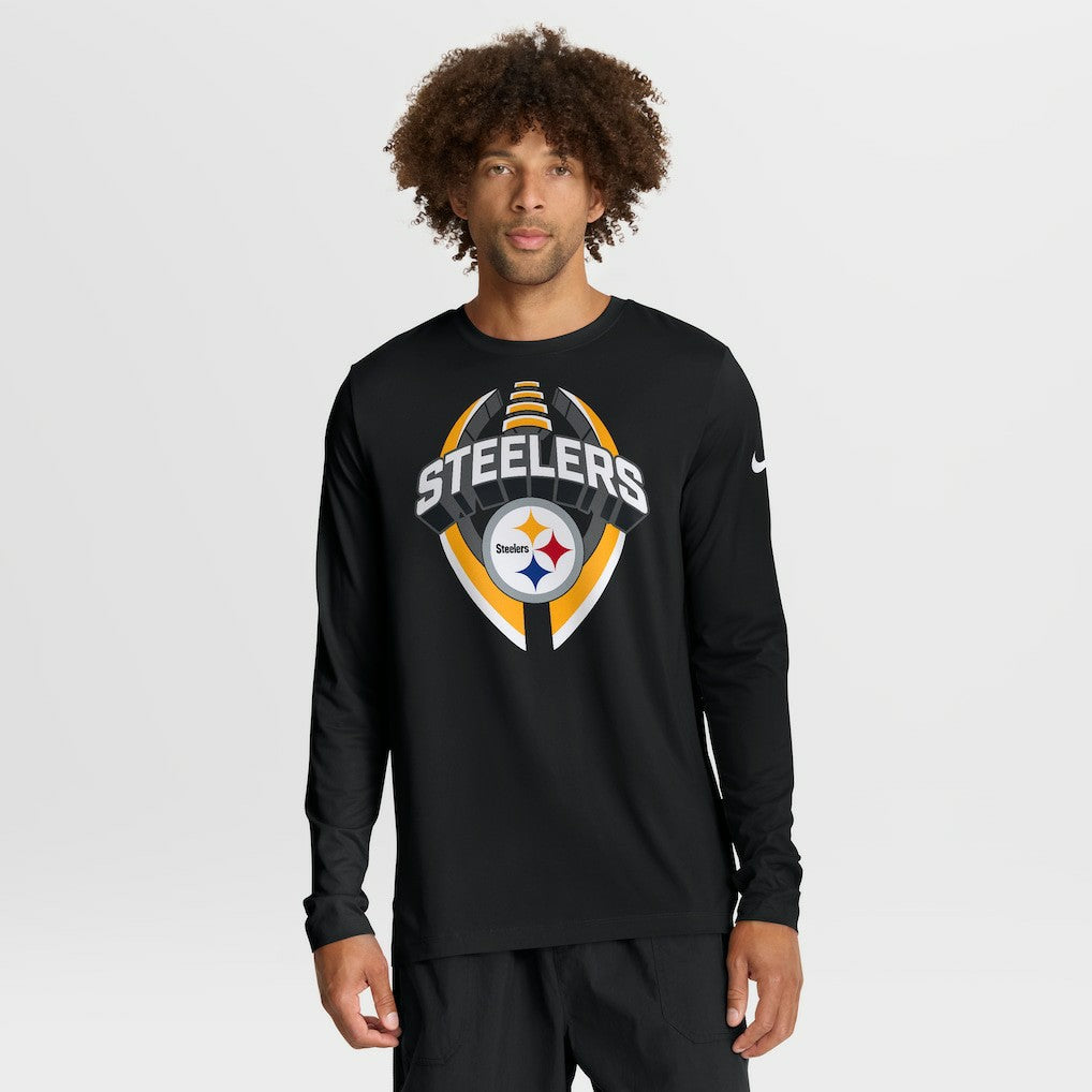 Pittsburgh Steelers Primetime Legend Icon Performance Long Sleeve T-Shirt - Black T-shirts
