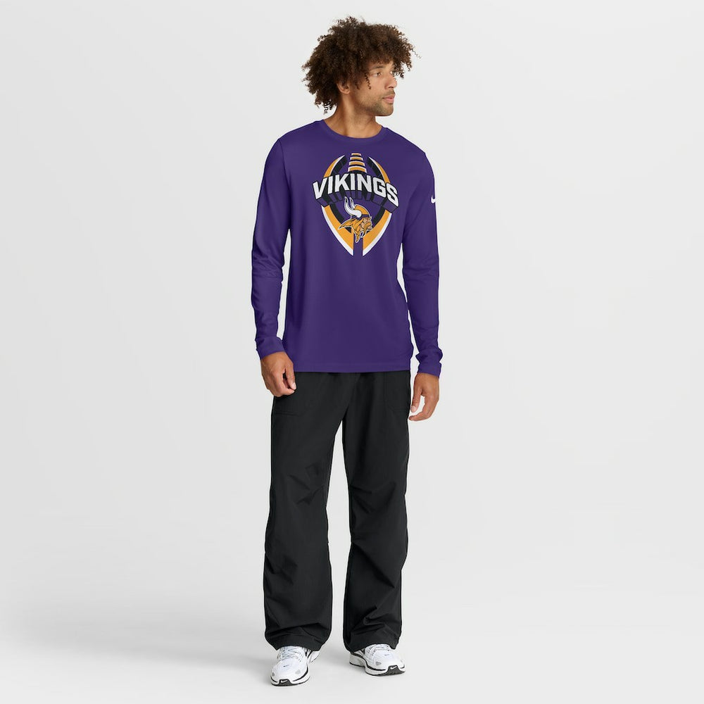 Minnesota Vikings Primetime Legend Icon Performance Long Sleeve T-Shirt - Purple T-shirts