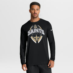 New Orleans Saints Primetime Legend Icon Performance Long Sleeve T-Shirt - Black T-shirts