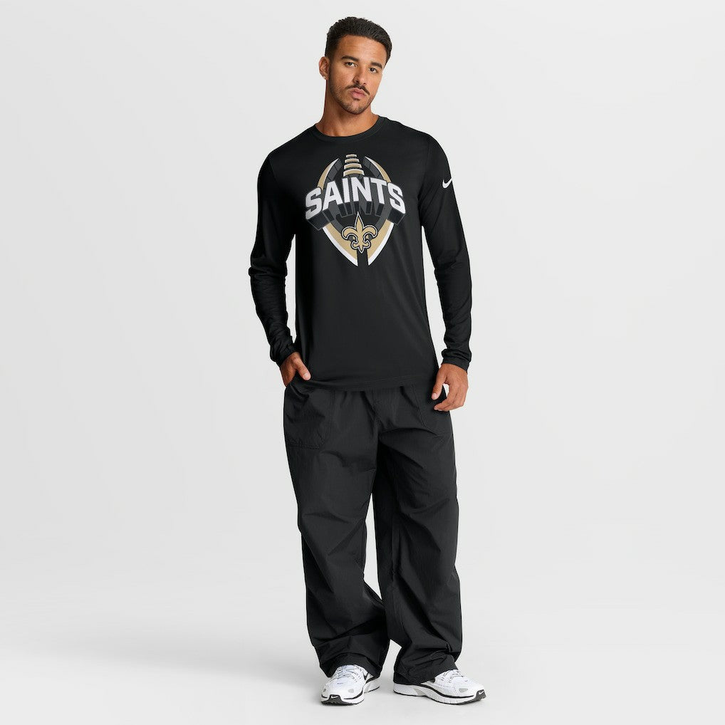New Orleans Saints Primetime Legend Icon Performance Long Sleeve T-Shirt - Black T-shirts