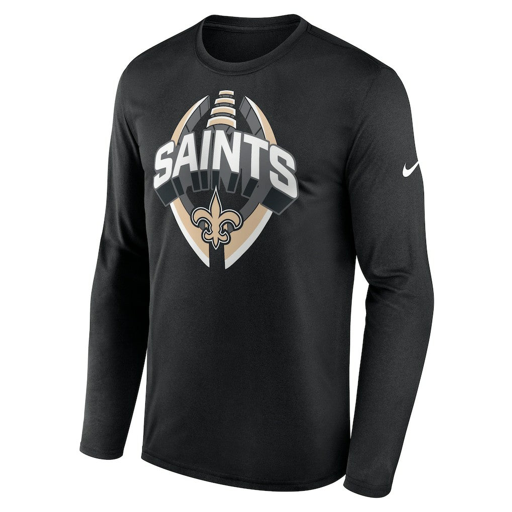 New Orleans Saints Primetime Legend Icon Performance Long Sleeve T-Shirt - Black T-shirts
