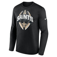 New Orleans Saints Primetime Legend Icon Performance Long Sleeve T-Shirt - Black T-shirts