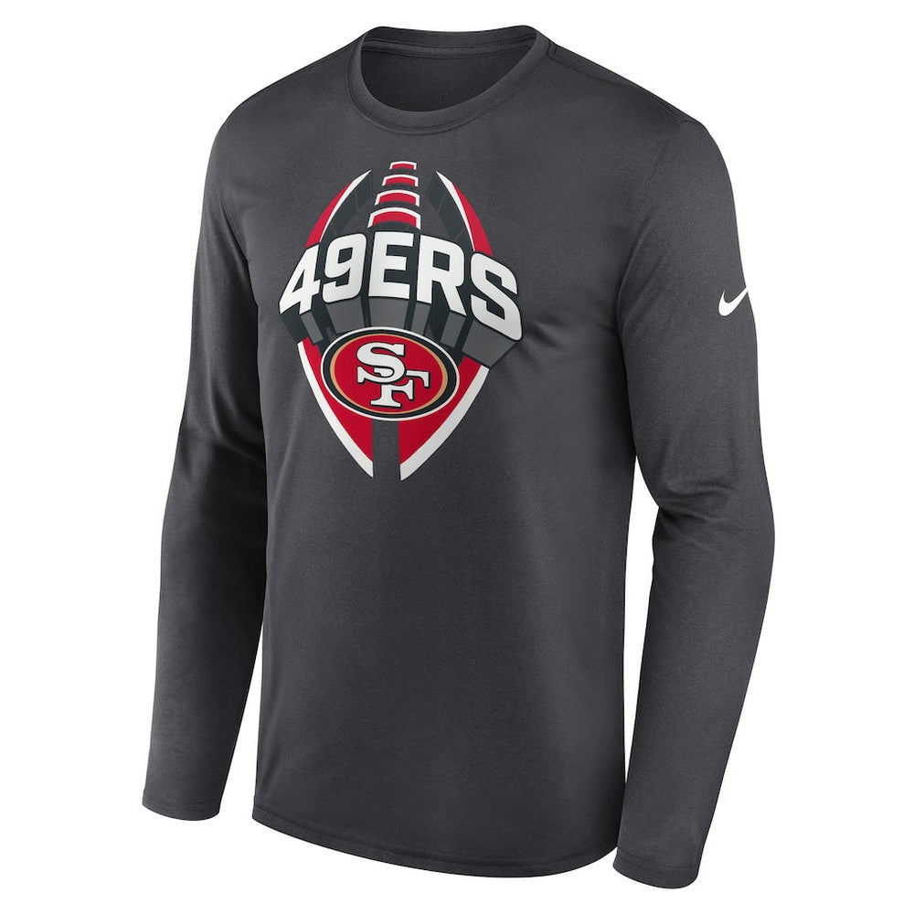 San Francisco 49ers Primetime Legend Icon Performance Long Sleeve T-Shirt - Anthracite T-shirts