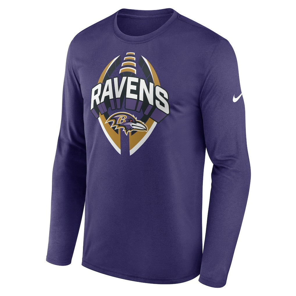 Baltimore Ravens Primetime Legend Icon Performance Long Sleeve T-Shirt - Purple T-shirts