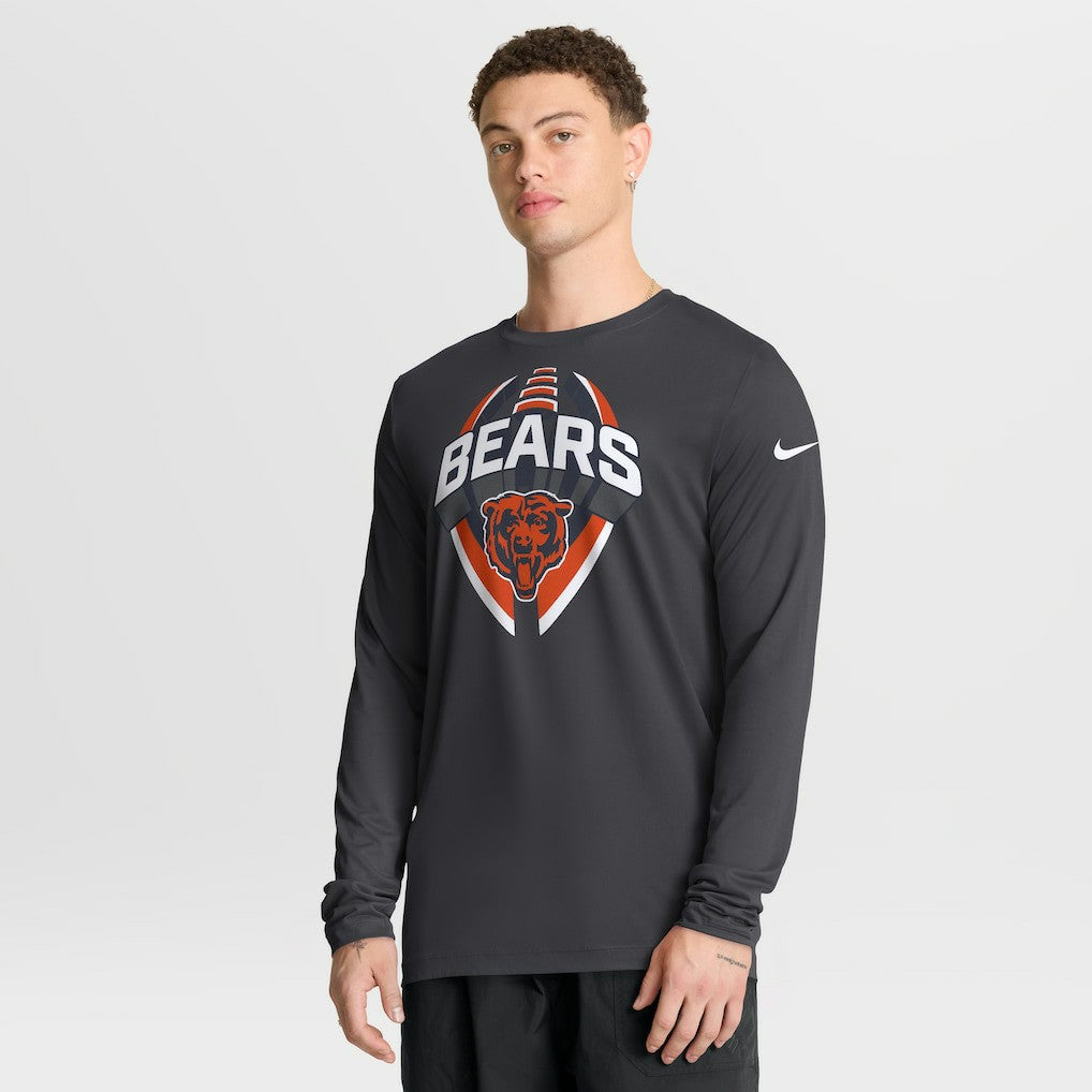 Chicago Bears Primetime Legend Icon Performance Long Sleeve T-Shirt - Anthracite T-shirts