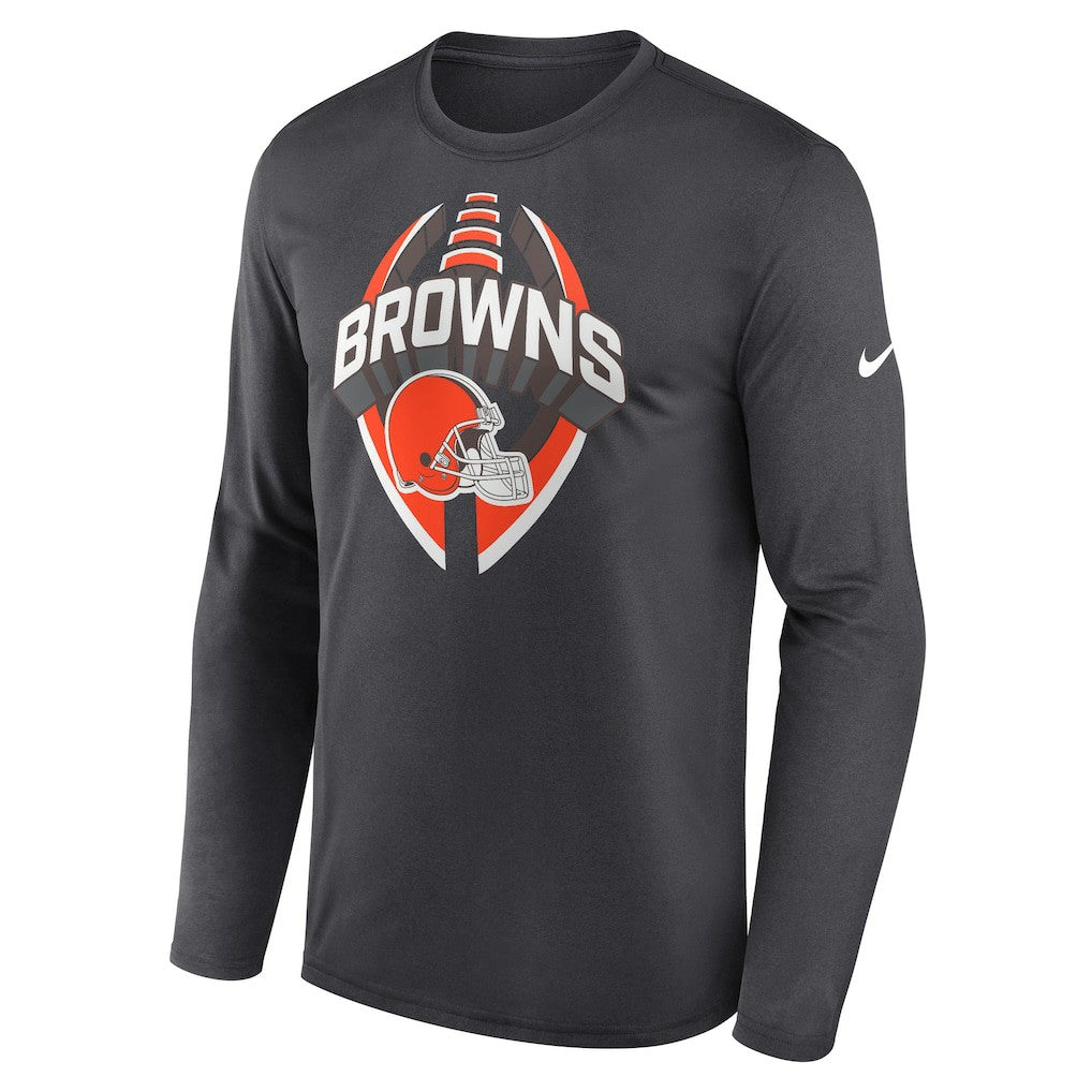 Cleveland Browns Primetime Legend Icon Performance Long Sleeve T-Shirt - Anthracite T-shirts
