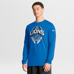 Detroit Lions Primetime Legend Icon Performance Long Sleeve T-Shirt - Blue T-shirts