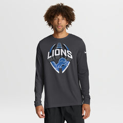 Detroit Lions Primetime Legend Icon Performance Long Sleeve T-Shirt - Anthracite T-shirts