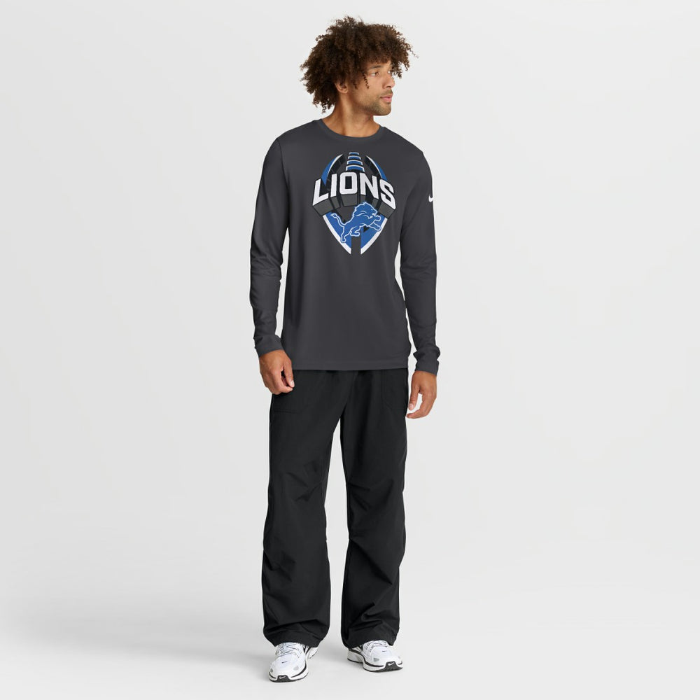 Detroit Lions Primetime Legend Icon Performance Long Sleeve T-Shirt - Anthracite T-shirts