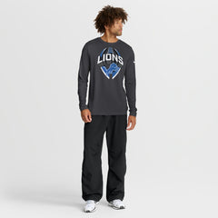 Detroit Lions Primetime Legend Icon Performance Long Sleeve T-Shirt - Anthracite T-shirts