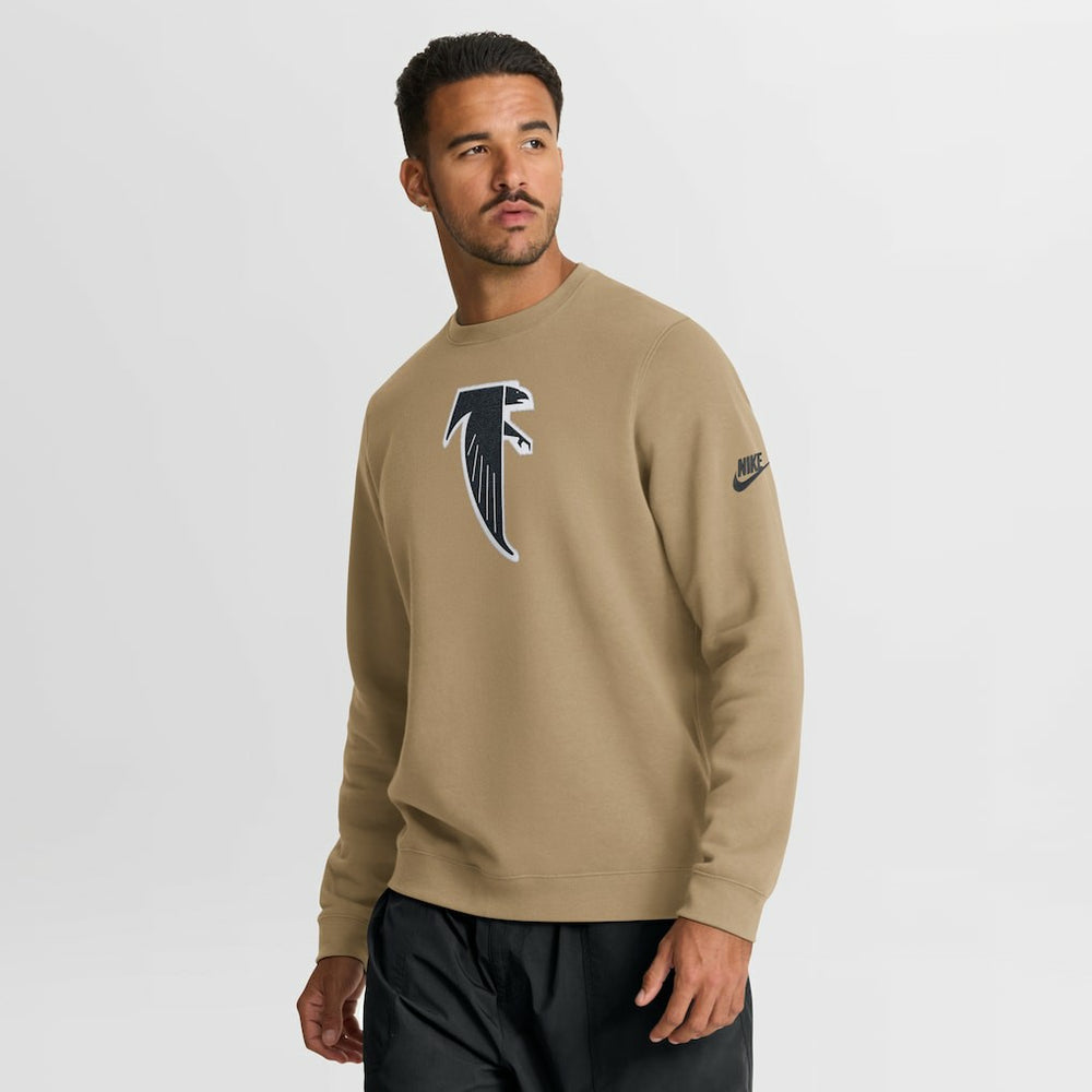 Atlanta Falcons Swing Pass Rewind Club Pullover Sweatshirt - Tan Pullover