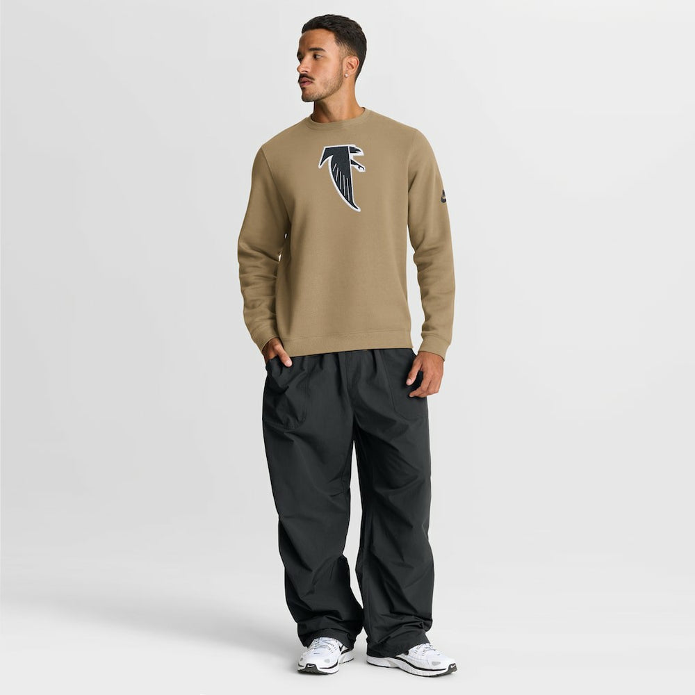 Atlanta Falcons Swing Pass Rewind Club Pullover Sweatshirt - Tan Pullover
