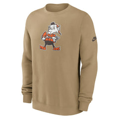 Cleveland Browns Swing Pass Rewind Club Pullover Sweatshirt - Brown Pullover