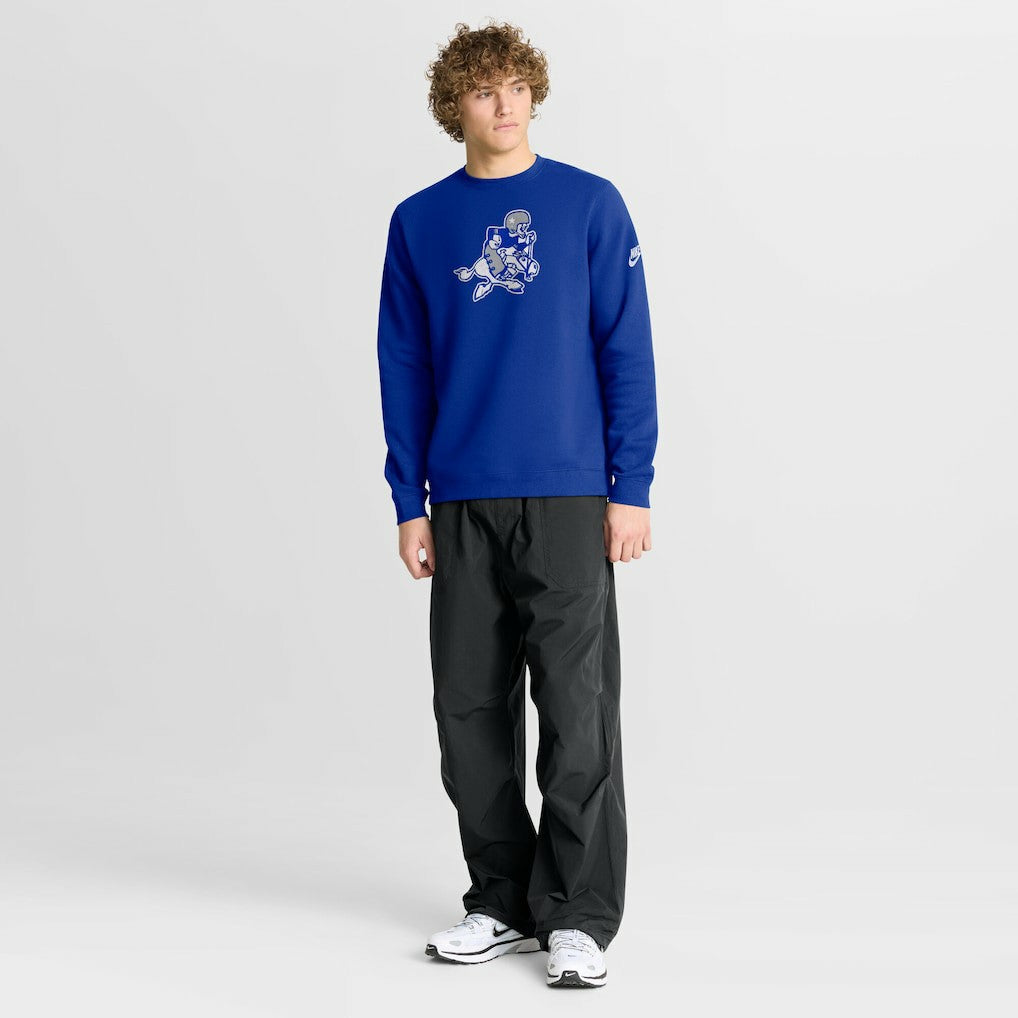 Dallas Cowboys Swing Pass Rewind Club Pullover Sweatshirt - Royal Pullover