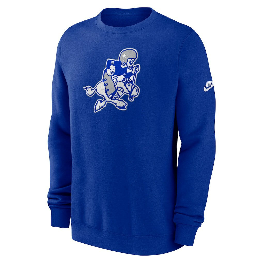 Dallas Cowboys Swing Pass Rewind Club Pullover Sweatshirt - Royal Pullover
