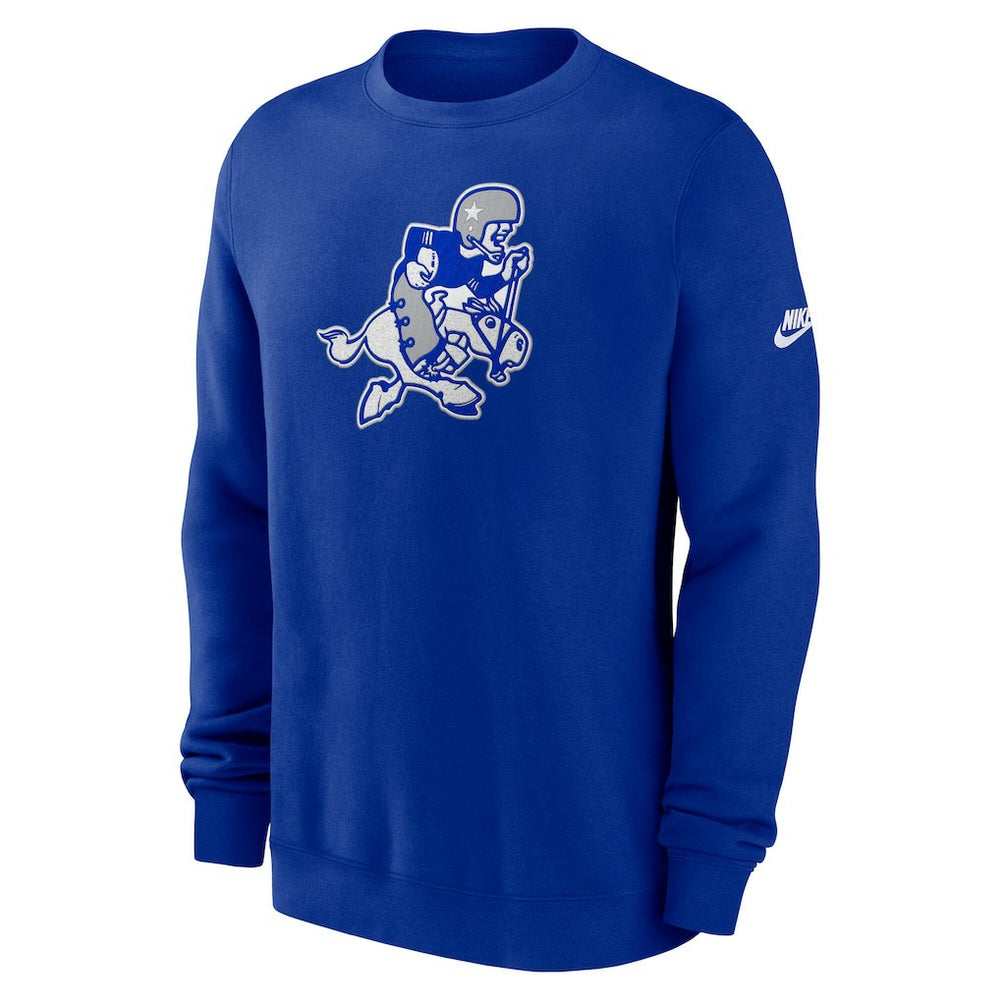 Dallas Cowboys Swing Pass Rewind Club Pullover Sweatshirt - Royal Pullover
