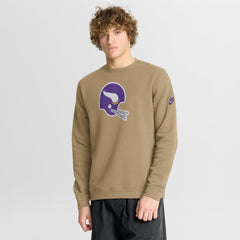 Minnesota Vikings Swing Pass Rewind Club Pullover Sweatshirt - Tan Pullover