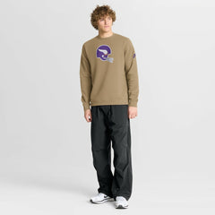 Minnesota Vikings Swing Pass Rewind Club Pullover Sweatshirt - Tan Pullover