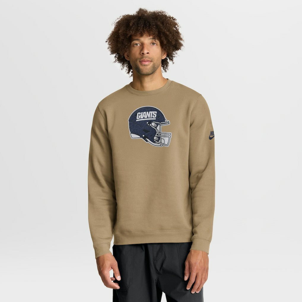 New York Giants Swing Pass Rewind Club Pullover Sweatshirt - Tan Pullover