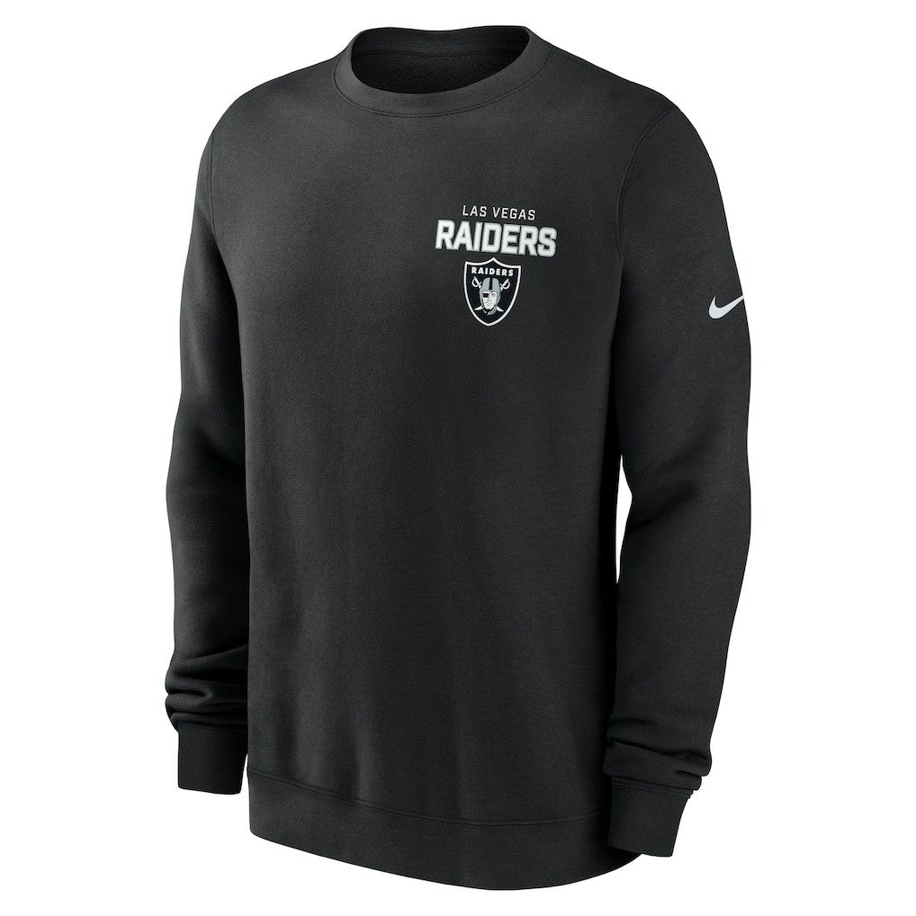 Las Vegas Raiders Primetime Club Fleece Pullover Sweatshirt - Black Pullover