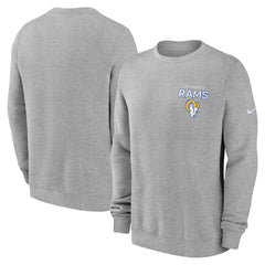 Los Angeles Rams Primetime Club Fleece Pullover Sweatshirt - Heather Gray Pullover