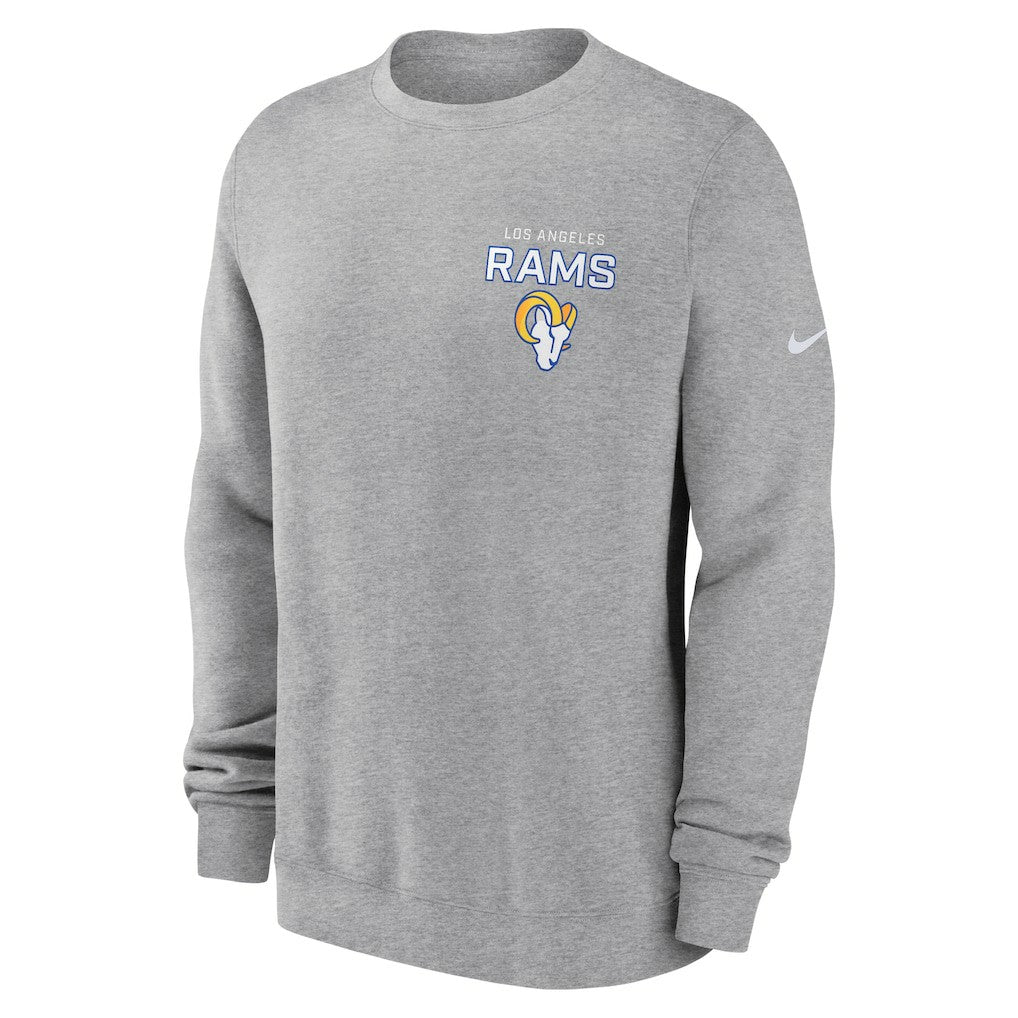 Los Angeles Rams Primetime Club Fleece Pullover Sweatshirt - Heather Gray Pullover