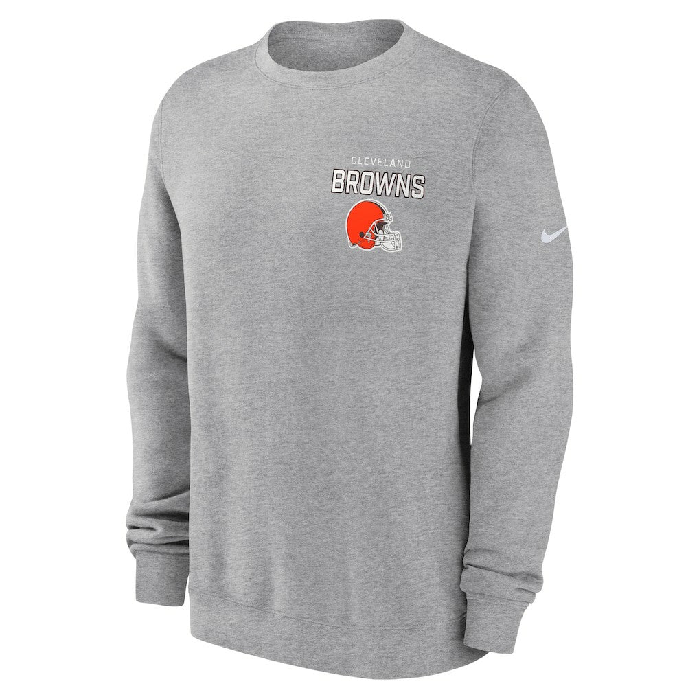 Cleveland Browns Primetime Club Fleece Pullover Sweatshirt - Heather Gray Pullover