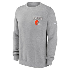 Cleveland Browns Primetime Club Fleece Pullover Sweatshirt - Heather Gray Pullover