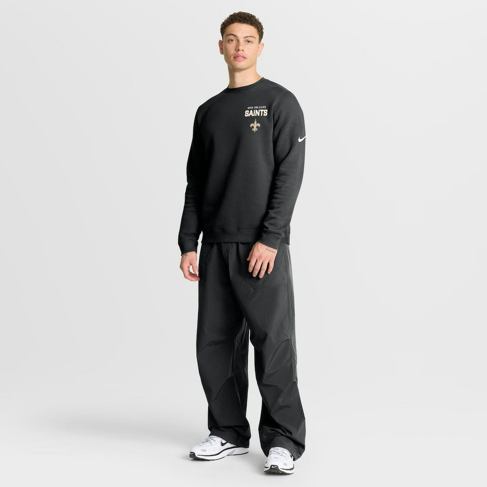 New Orleans Saints Primetime Club Fleece Pullover Sweatshirt - Black Pullover