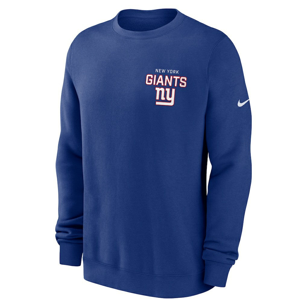 New York Giants Primetime Club Fleece Pullover Sweatshirt - Royal Pullover