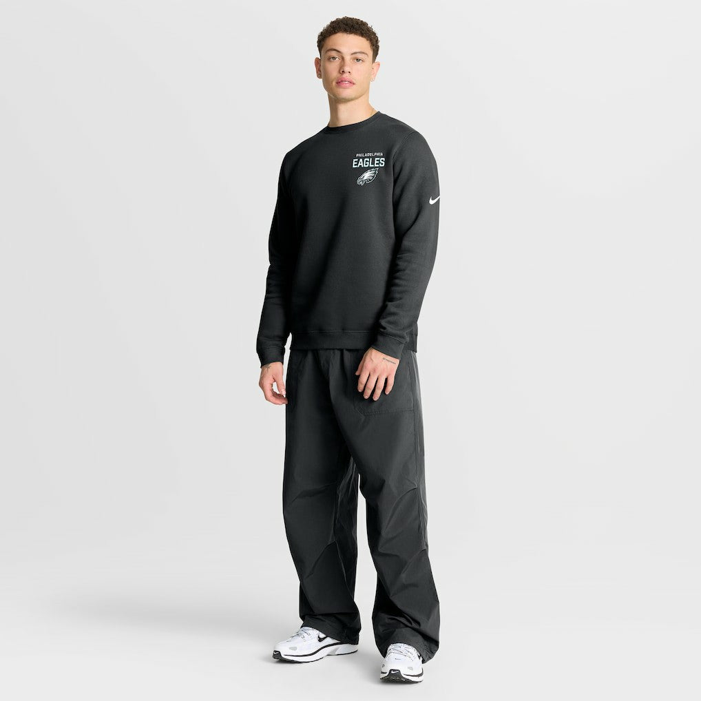 Philadelphia Eagles Primetime Club Fleece Pullover Sweatshirt - Black Pullover