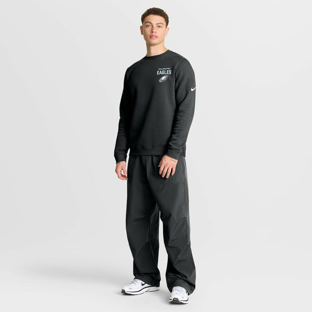 Philadelphia Eagles Primetime Club Fleece Pullover Sweatshirt - Black Pullover