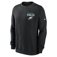 Philadelphia Eagles Primetime Club Fleece Pullover Sweatshirt - Black Pullover