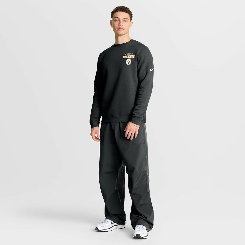 Pittsburgh Steelers Primetime Club Fleece Pullover Sweatshirt - Black Pullover