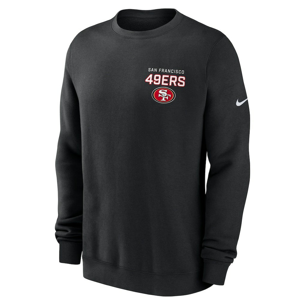 San Francisco 49ers Primetime Club Fleece Pullover Sweatshirt - Black Pullover