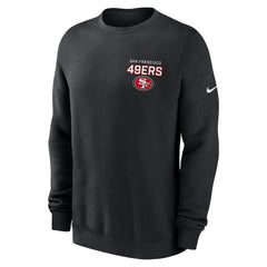 San Francisco 49ers Primetime Club Fleece Pullover Sweatshirt - Black Pullover