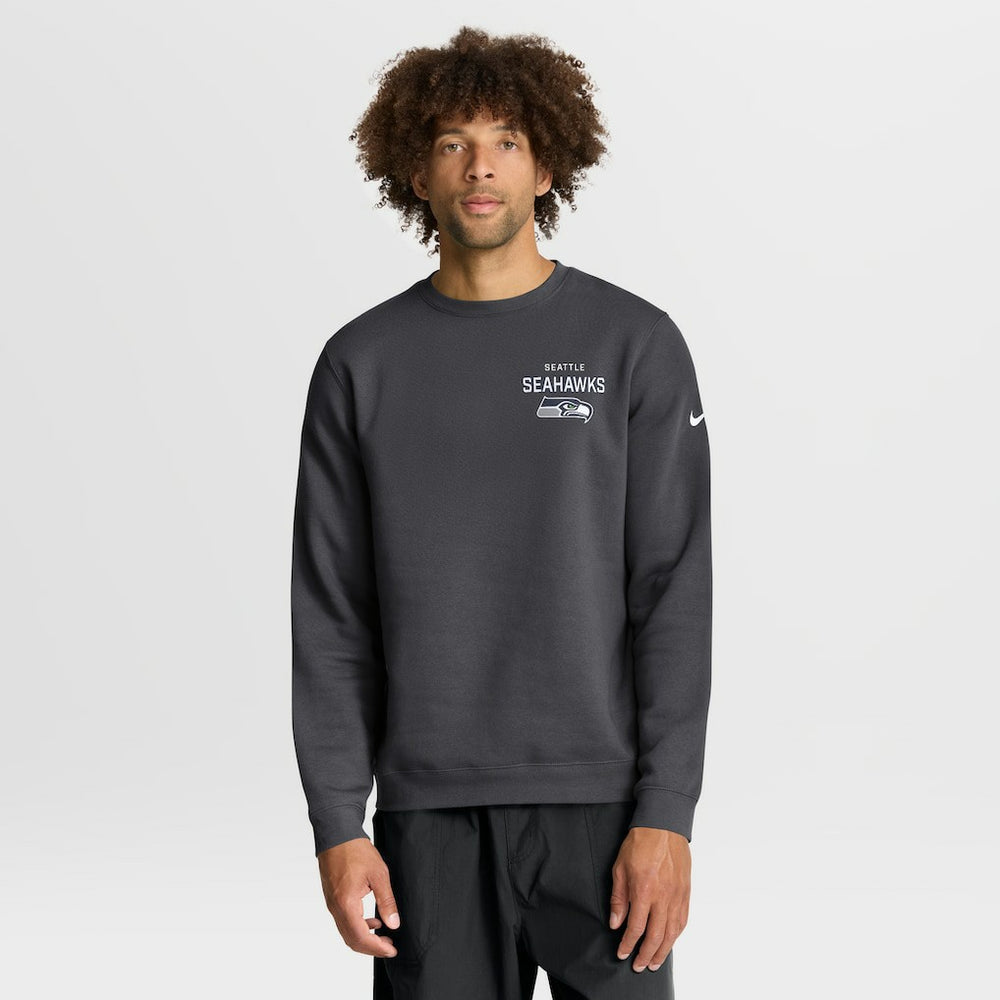 Seattle Seahawks Primetime Club Fleece Pullover Sweatshirt - Anthracite Pullover