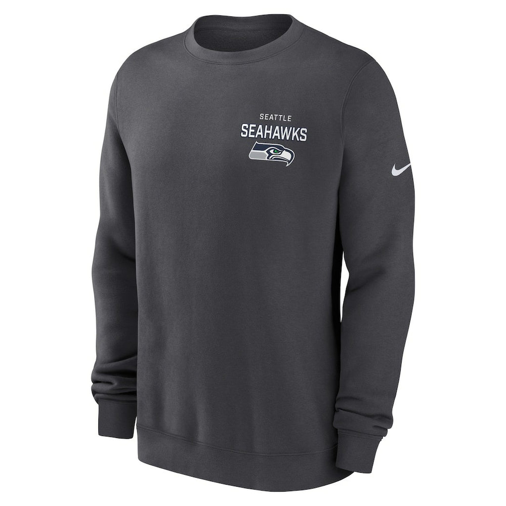 Seattle Seahawks Primetime Club Fleece Pullover Sweatshirt - Anthracite Pullover