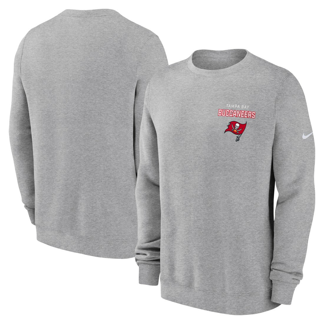Tampa Bay Buccaneers Primetime Club Fleece Pullover Sweatshirt - Heather Gray Pullover
