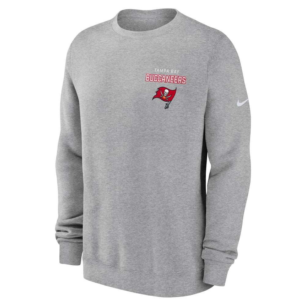 Tampa Bay Buccaneers Primetime Club Fleece Pullover Sweatshirt - Heather Gray Pullover