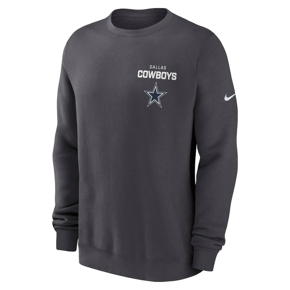 Dallas Cowboys Primetime Club Fleece Pullover Sweatshirt - Anthracite Pullover