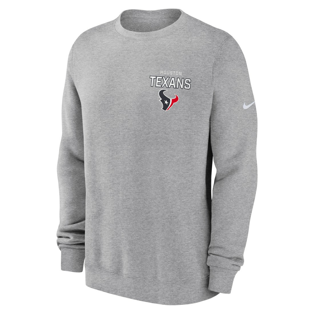 Houston Texans Primetime Club Fleece Pullover Sweatshirt - Heather Gray Pullover