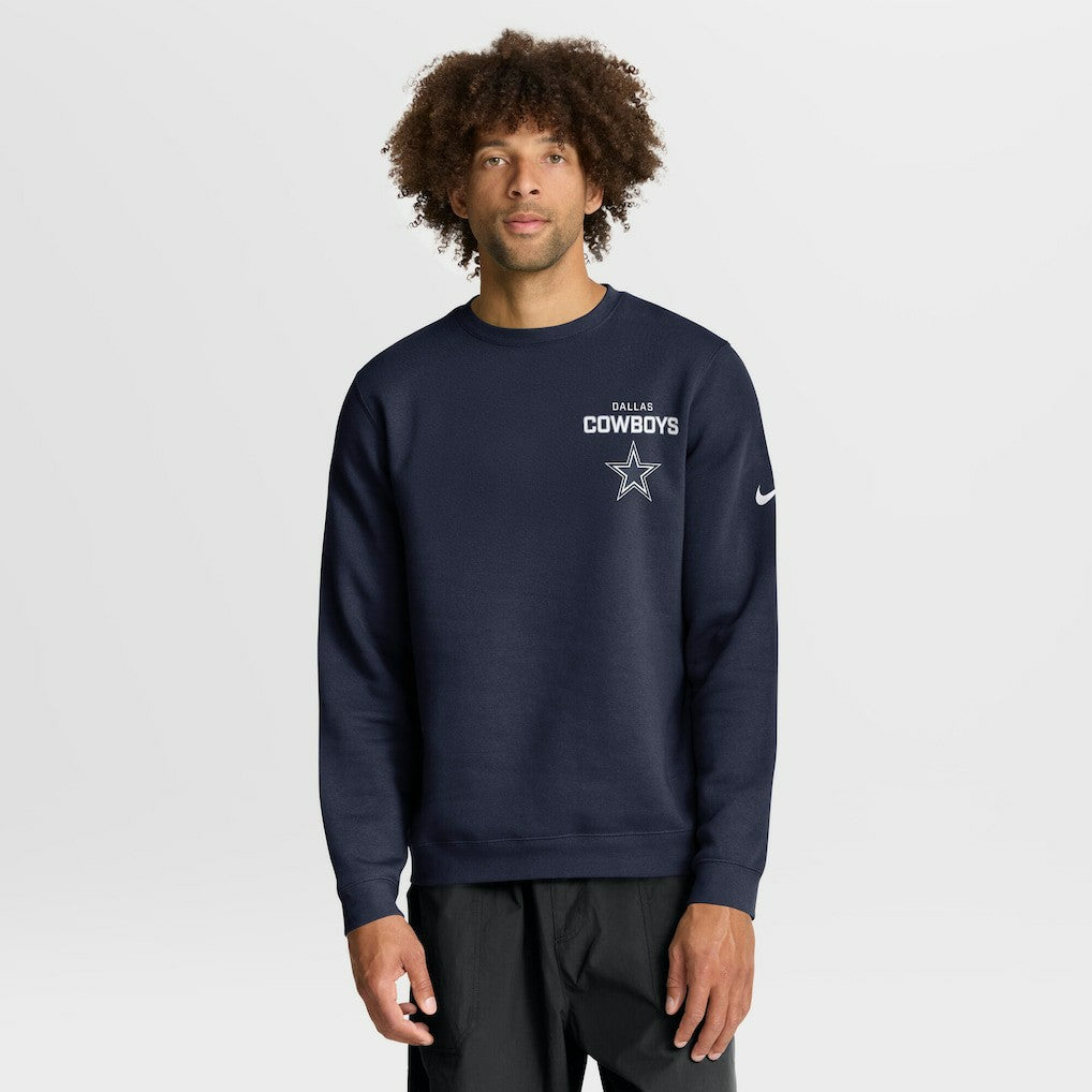 Dallas Cowboys Primetime Club Fleece Pullover Sweatshirt - Navy Pullover