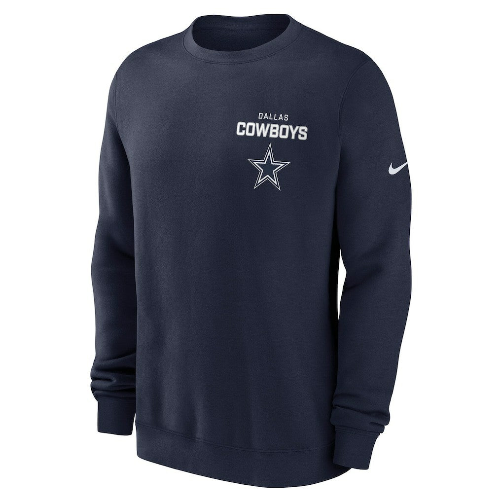 Dallas Cowboys Primetime Club Fleece Pullover Sweatshirt - Navy Pullover