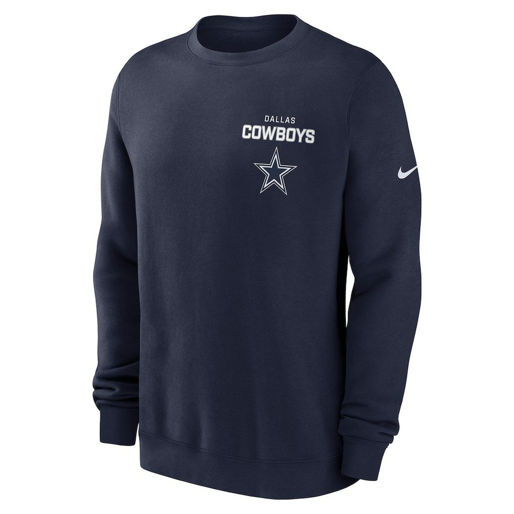 Dallas Cowboys Primetime Club Fleece Pullover Sweatshirt - Navy Pullover