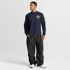 Denver Broncos Primetime Club Fleece Pullover Sweatshirt - Navy Pullover